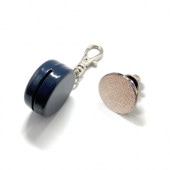 ファスナー閉め忘れ防止鈴　hiramake ピタ鈴★　ファスナー1つ用　ネイビー|その他　防犯用品|防犯用品