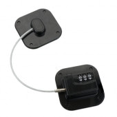 窓のワイヤーロック　ダイヤル式　スクエア　ブラック