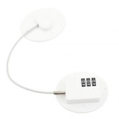 窓のワイヤーロック　ダイヤル式　サークル　ホワイト