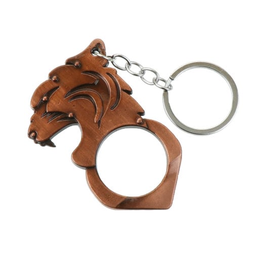 ガラス割りキーホルダー 虎 ブロンズ