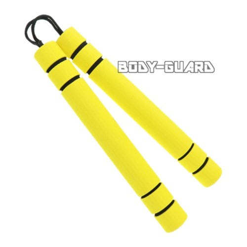 スポンジヌンチャク 4ライン 紐タイプ イエロー