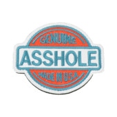 GENUINE ASSHOLE 円形ワッペン