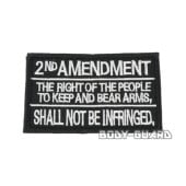 2nd AMENDMENT 角ワッペン ブラック