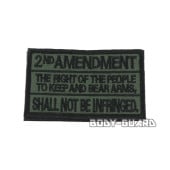 2nd AMENDMENT 角ワッペン カーキ