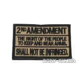 2nd AMENDMENT 角ワッペン ベージュ