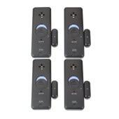 侵入対策　窓ピタッアラーム　衝撃&開放検知　4個セット　ダークブラウン　ASA-W13-N4P