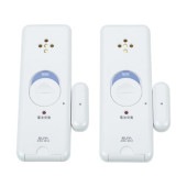 侵入対策　窓ピタッアラーム　開放検知　2個セット　ホワイト　ASA-M12-N2P
