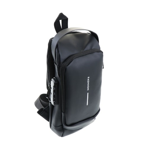 防犯ワンショルダーバッグ ダイヤルロック仕様 ブラック