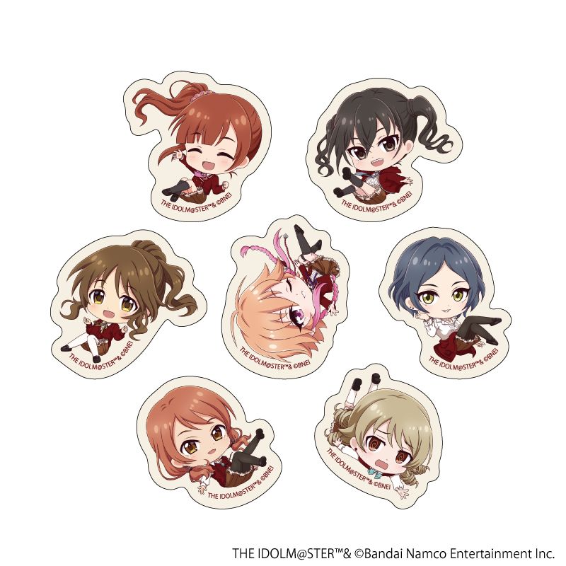 フレークシール(7枚セット)「アイドルマスター シンデレラガールズ」01/BookWorld!ver.(ミニキャライラスト)