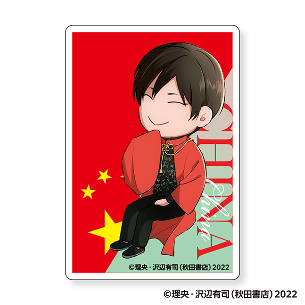 地政学ボーイズ カラーステッカー 中国ミニ
