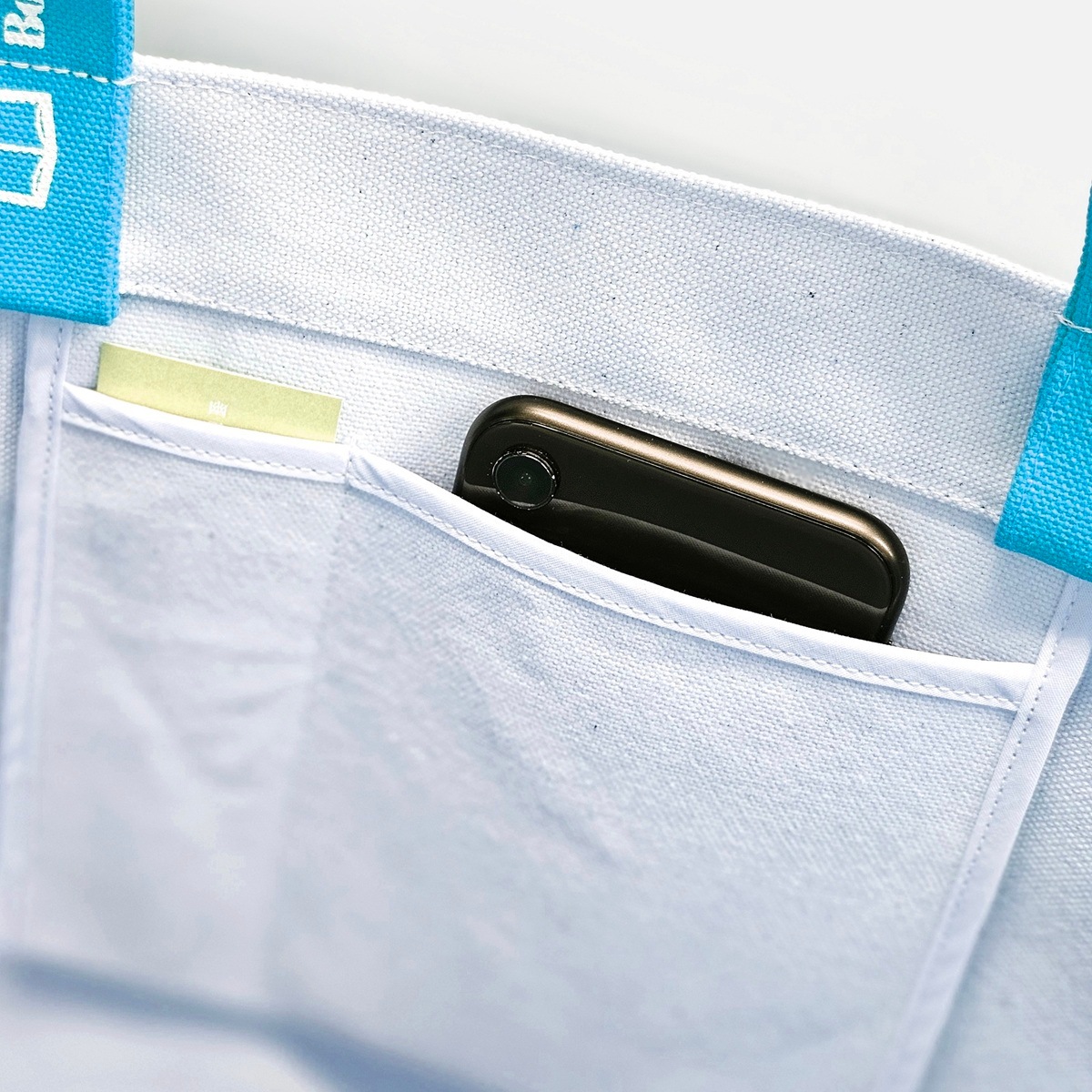 たくさん本を持ち歩きたい人のためのトートバッグ ターコイズ