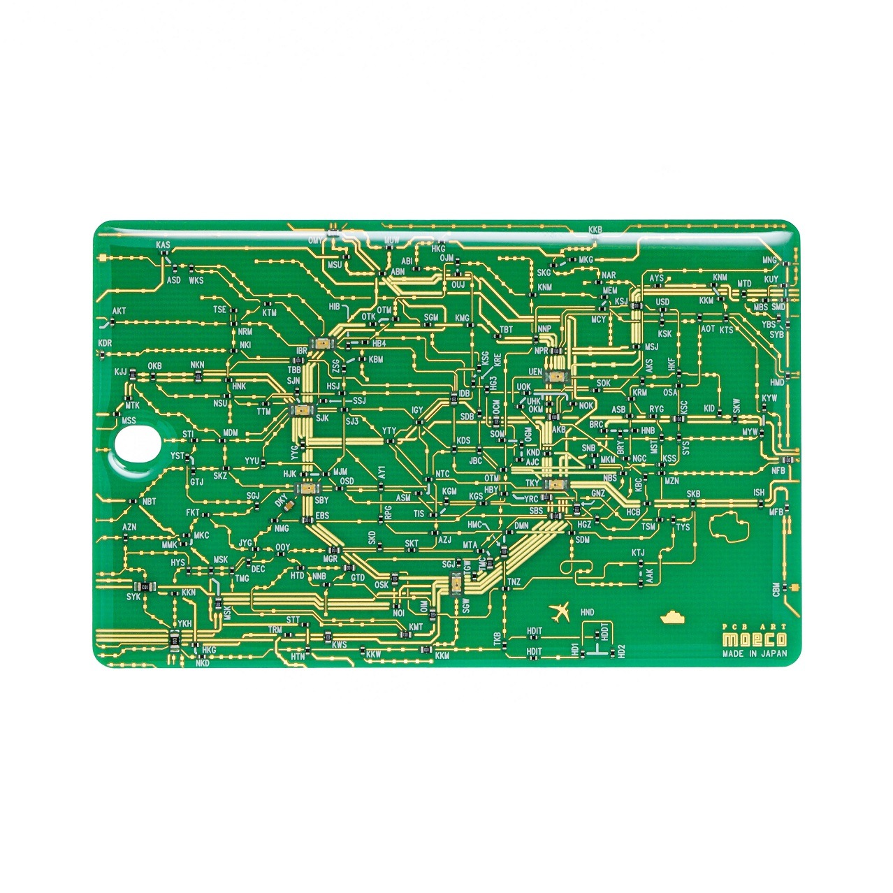 FLASH 東京回路線図LED6　ICカード ケース Green 緑