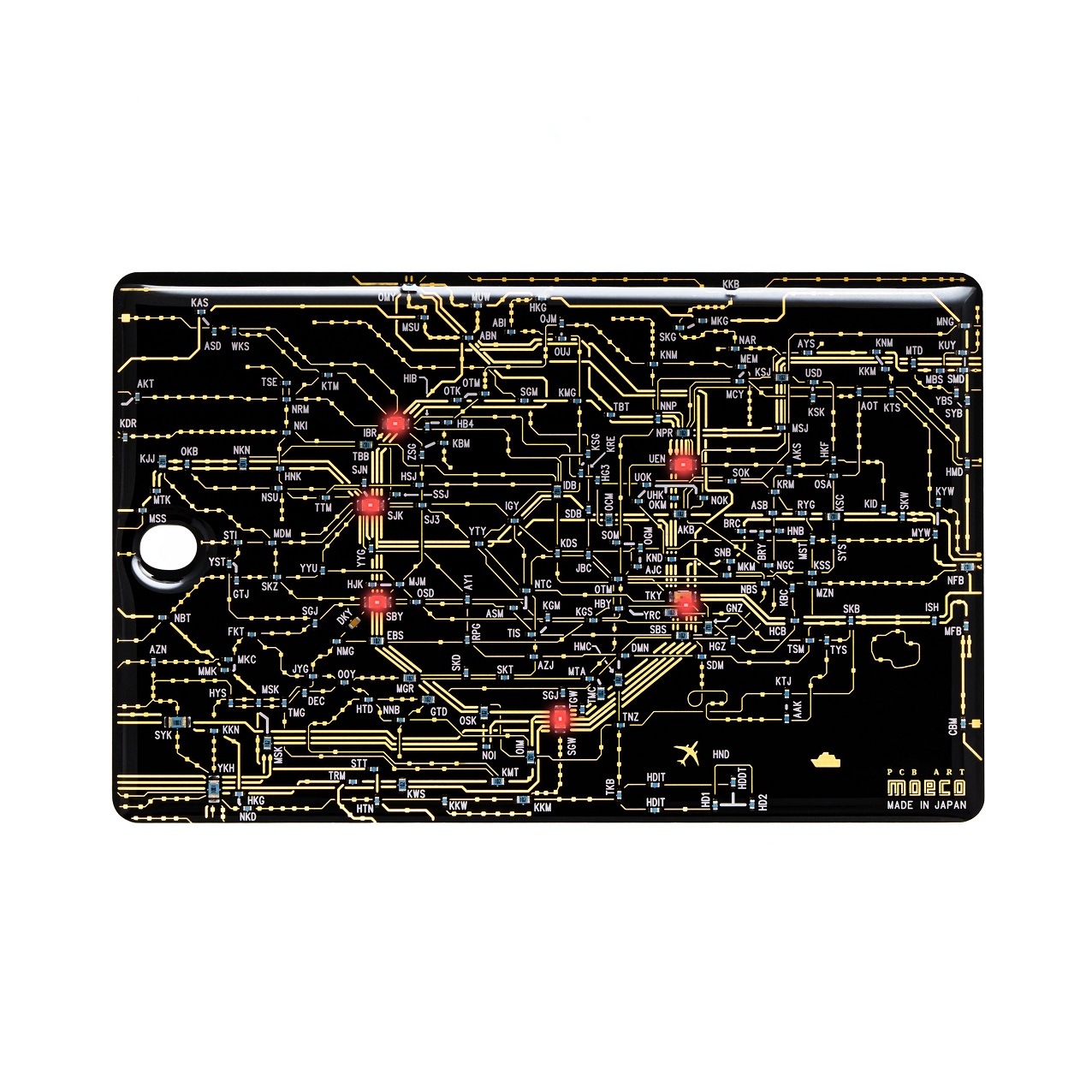 FLASH 東京回路線図LED6　ICカード ケース Black 黒