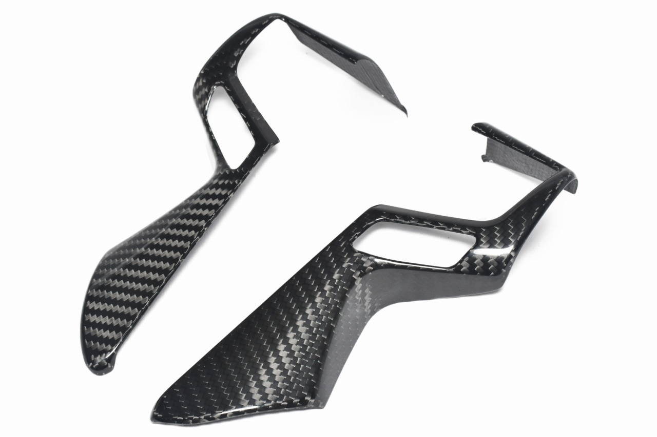 シフトリック ステアリングパネル ドライカーボン 仕様 綾織艶あり Shiftric シフトリック(Shiftric) ステアリングパネルカバー 左右セット ドライ