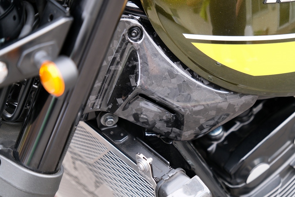 Z900RS/CAFE フロントフレームカバー 左右セット ドライカーボン 綾織