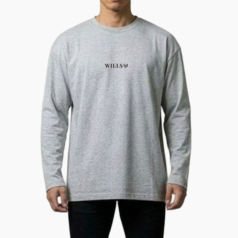 CORE OVERSIZE LONG SLEEVE TEE - GRAY
