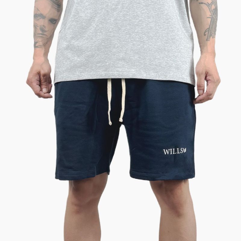 SWEAT SHORTS - Navy(ɳWhite)