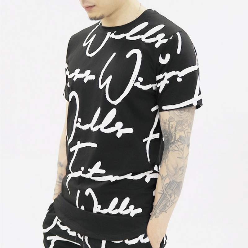 SCRIPT TEE - BLACK