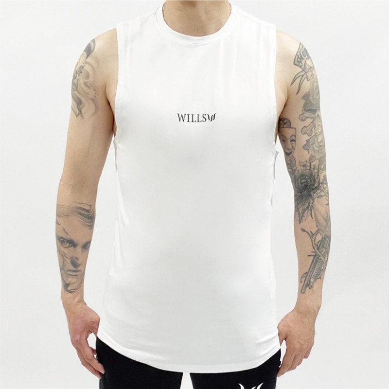 CORE SLEEVELESS T-SHIRT - WHITE