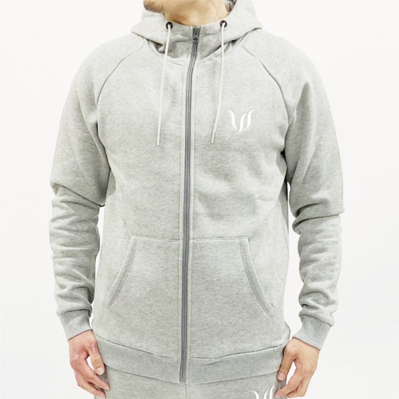 ESSENTIAL ZIP HOODIE - GRAY
