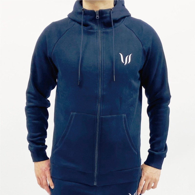 ESSENTIAL ZIP HOODIE - NAVY