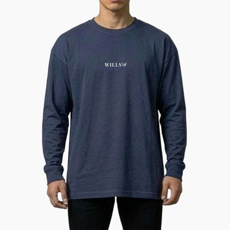 CORE OVERSIZE LONG SLEEVE TEE - NAVY