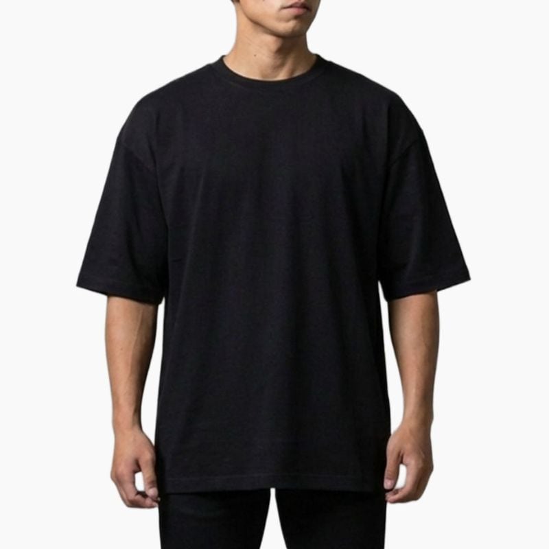 COTTON OVERSIZED T-SHIRT - BLACK
