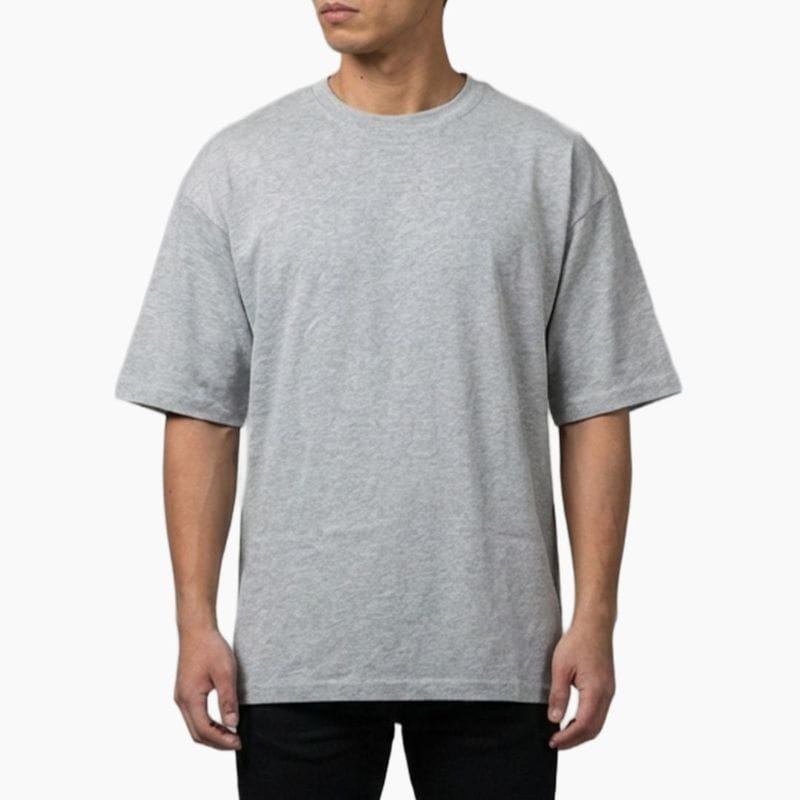 COTTON OVERSIZED T-SHIRT - LIGHT GREY