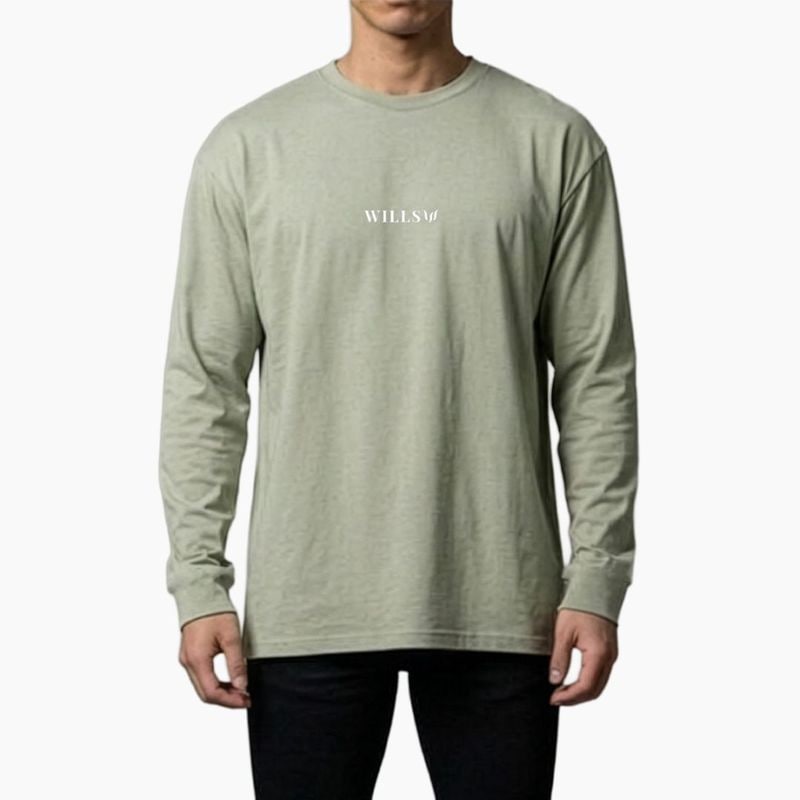 CORE OVERSIZE LONG SLEEVE TEE - SAGE