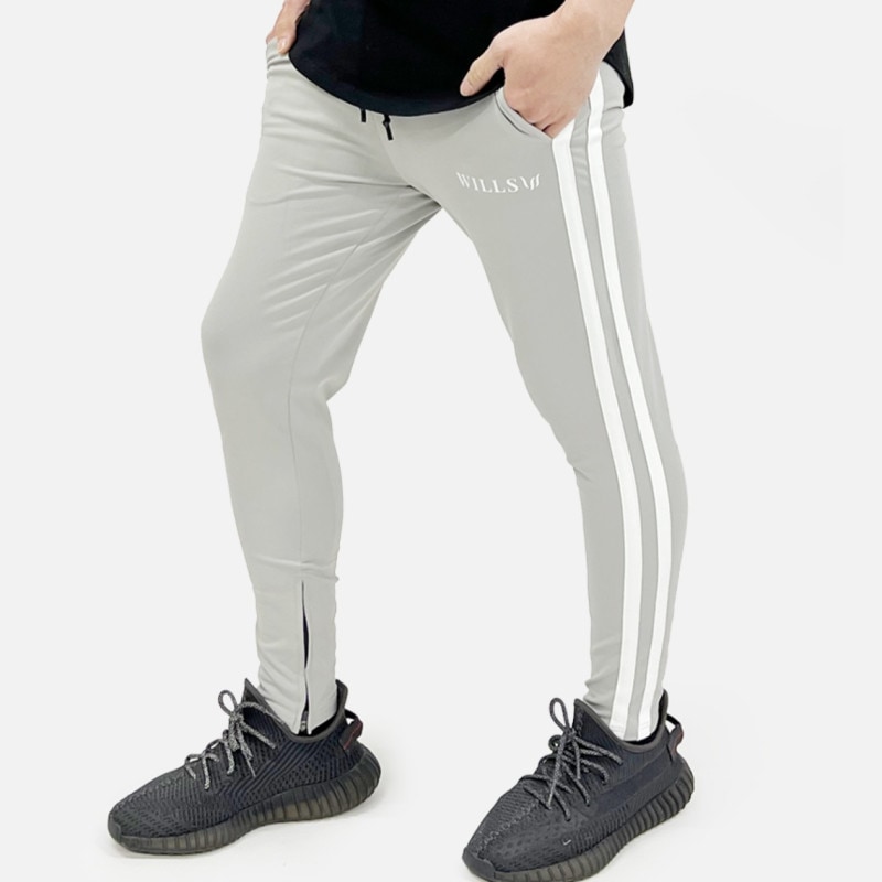 2 LINE STRETCH PANTS - GRAY