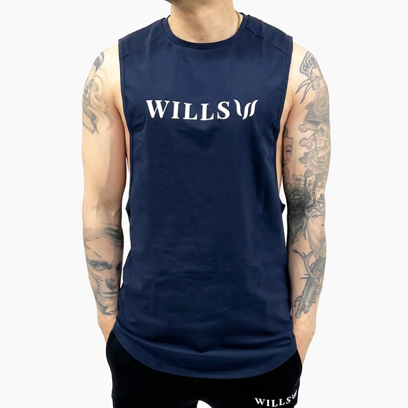 TRIUMPH SLEEVELESS TEE - NAVY