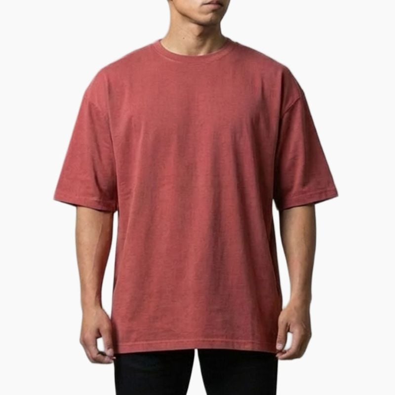 COTTON OVERSIZED T-SHIRT - RED