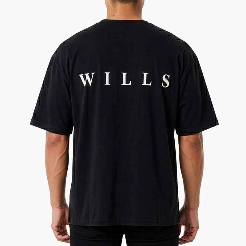 ESSENTIALS REFLECT OVERSIZE TEE - BLACK