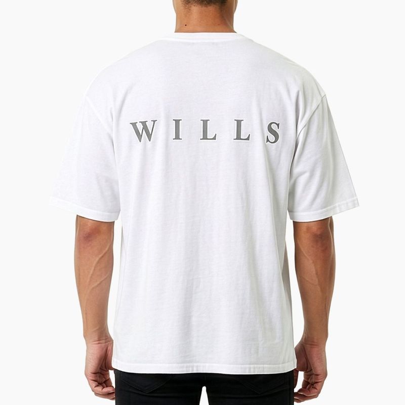 ESSENTIALS REFLECT OVERSIZE TEE - WHITE