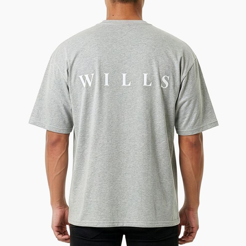 ESSENTIALS REFLECT OVERSIZE TEE - GRAY