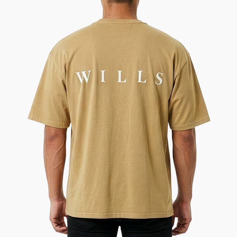 ESSENTIALS REFLECT OVERSIZE TEE - TAN