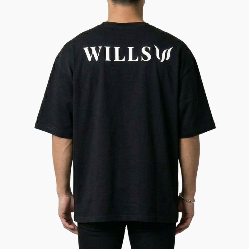 CLASSIC LOGO BACK PRINT OVERSIZE TEE - BLACK