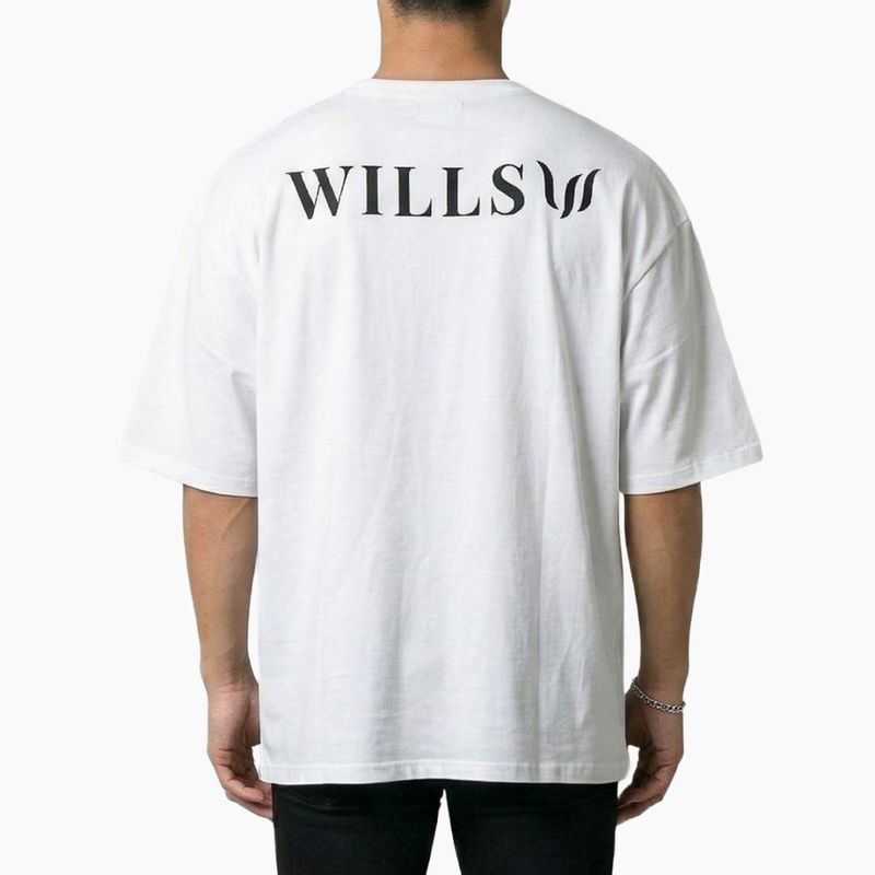CLASSIC LOGO BACK PRINT OVERSIZE TEE - WHITE