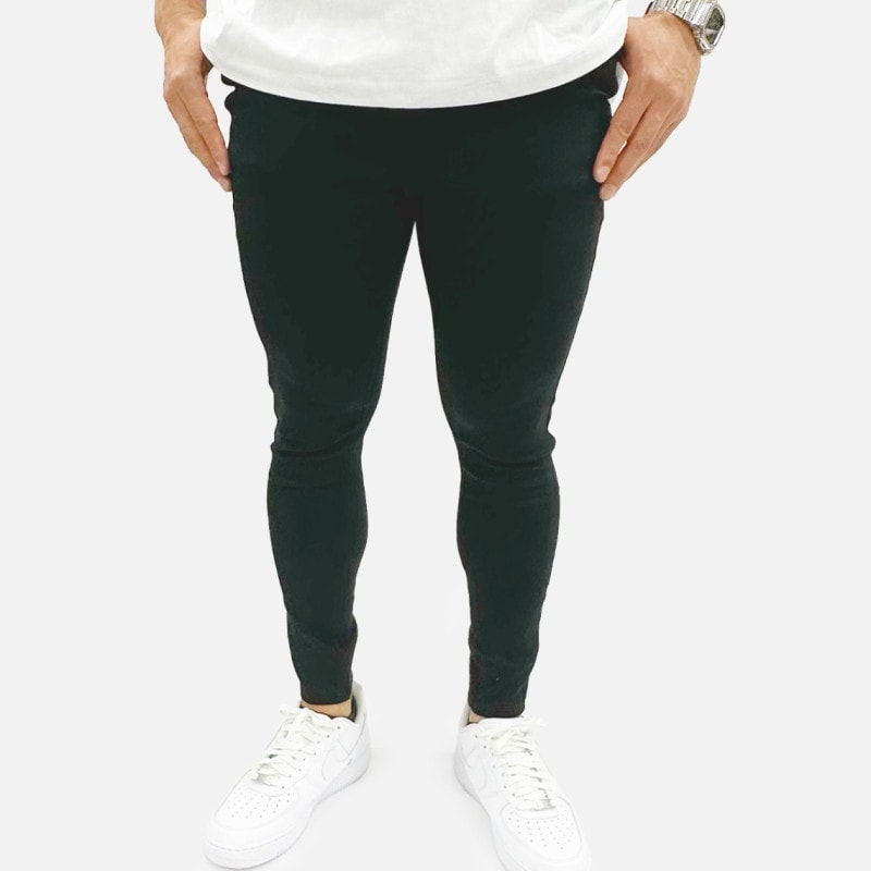 SUPER STRETCH CHINOS TROUSERS - BLACK