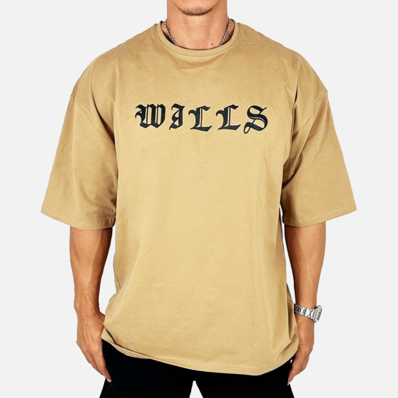 MEDIEVAL LOGO OVERSIZED TEE - KHAKI