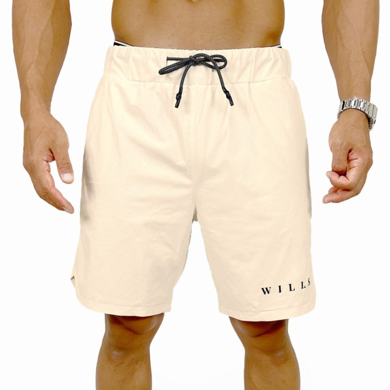 WIDE UTILITY SHORTS - CREAM