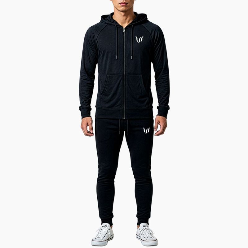 SP "ZIP HOODIE + JOGGER PANTS" SET UP  - BLACK