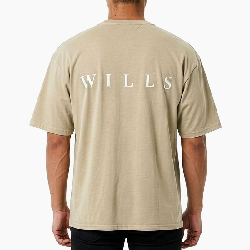 ESSENTIALS REFLECT OVERSIZE TEE - KHAKI