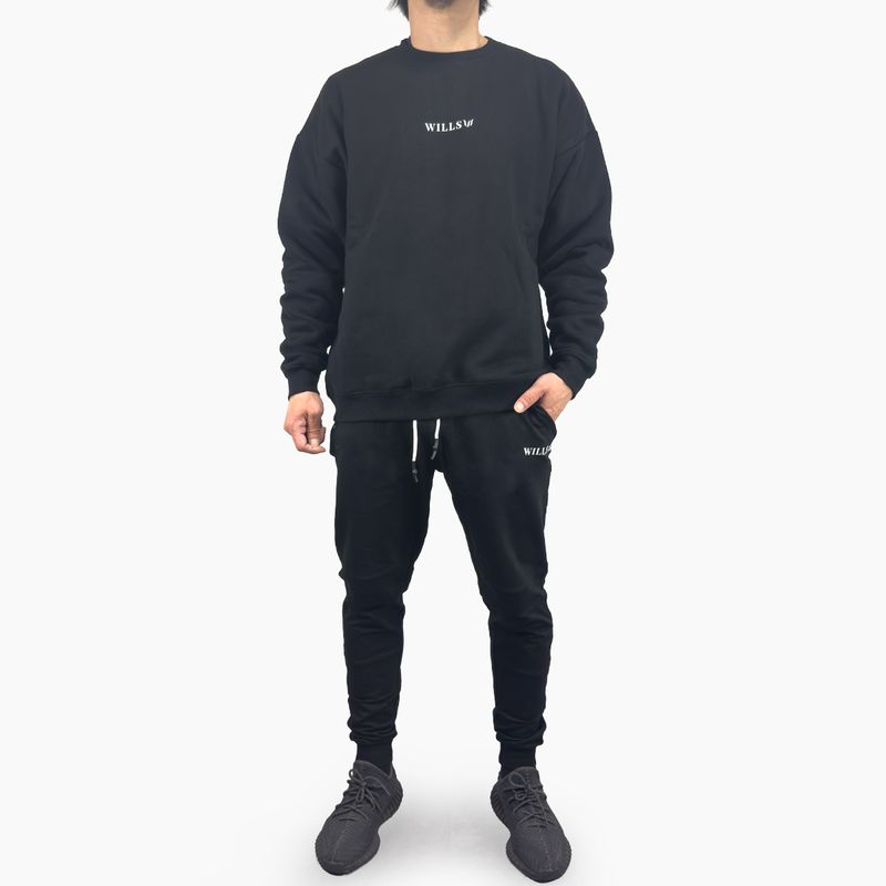 CORE OVERSIZE SWEATSHIRT + ACTIVE UTILITY JOGGER "SET UP"  - (SWEATSHIRT)BLACK/BLACK