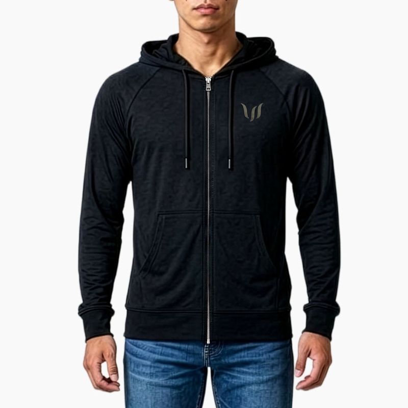 SP ZIP HOODIE - BLACKBLACK