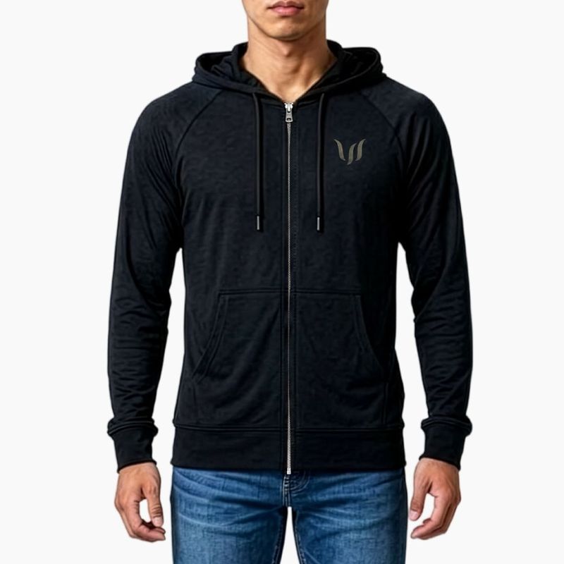 SP ZIP HOODIE - BLACKBLACK
