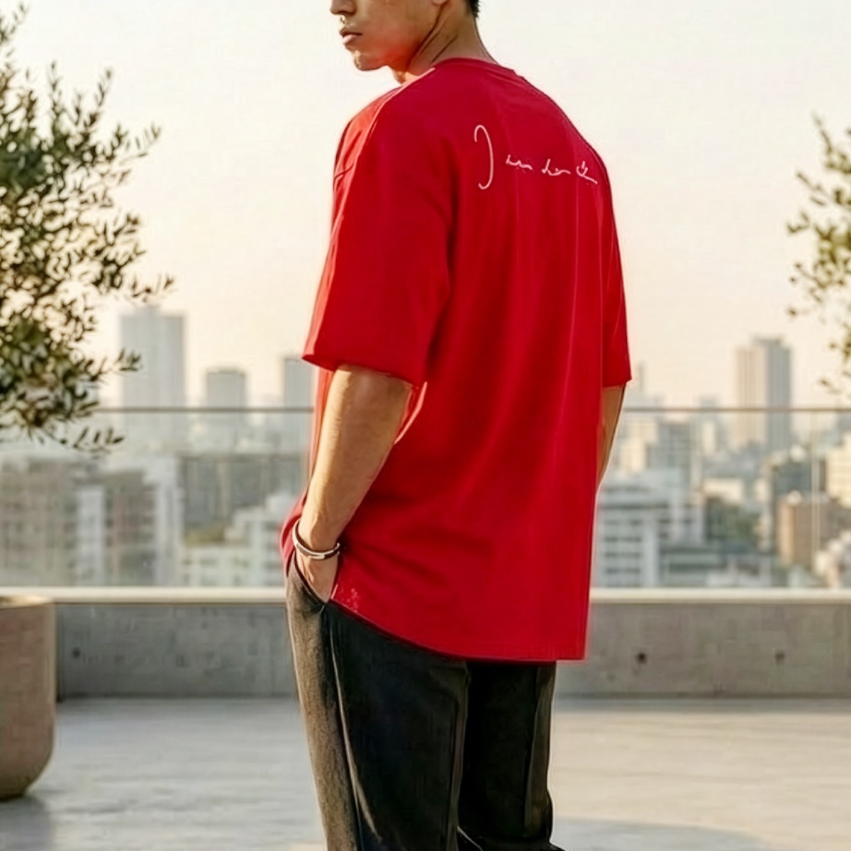 ��I CAN DO IT�� OVERSIZED TEE - RED