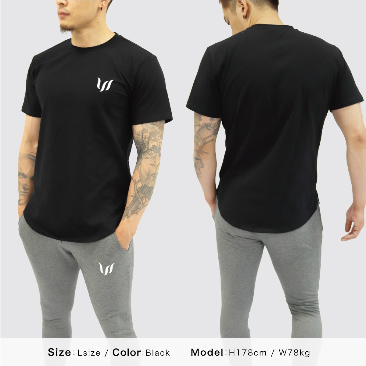 SP T-SHIRT - BLACK ���饦���