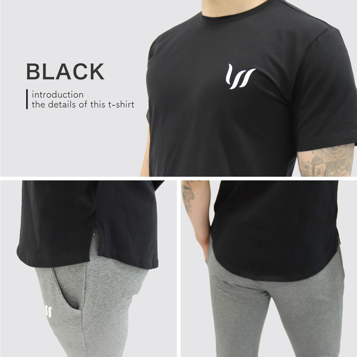 SP T-SHIRT - BLACK ���饦���