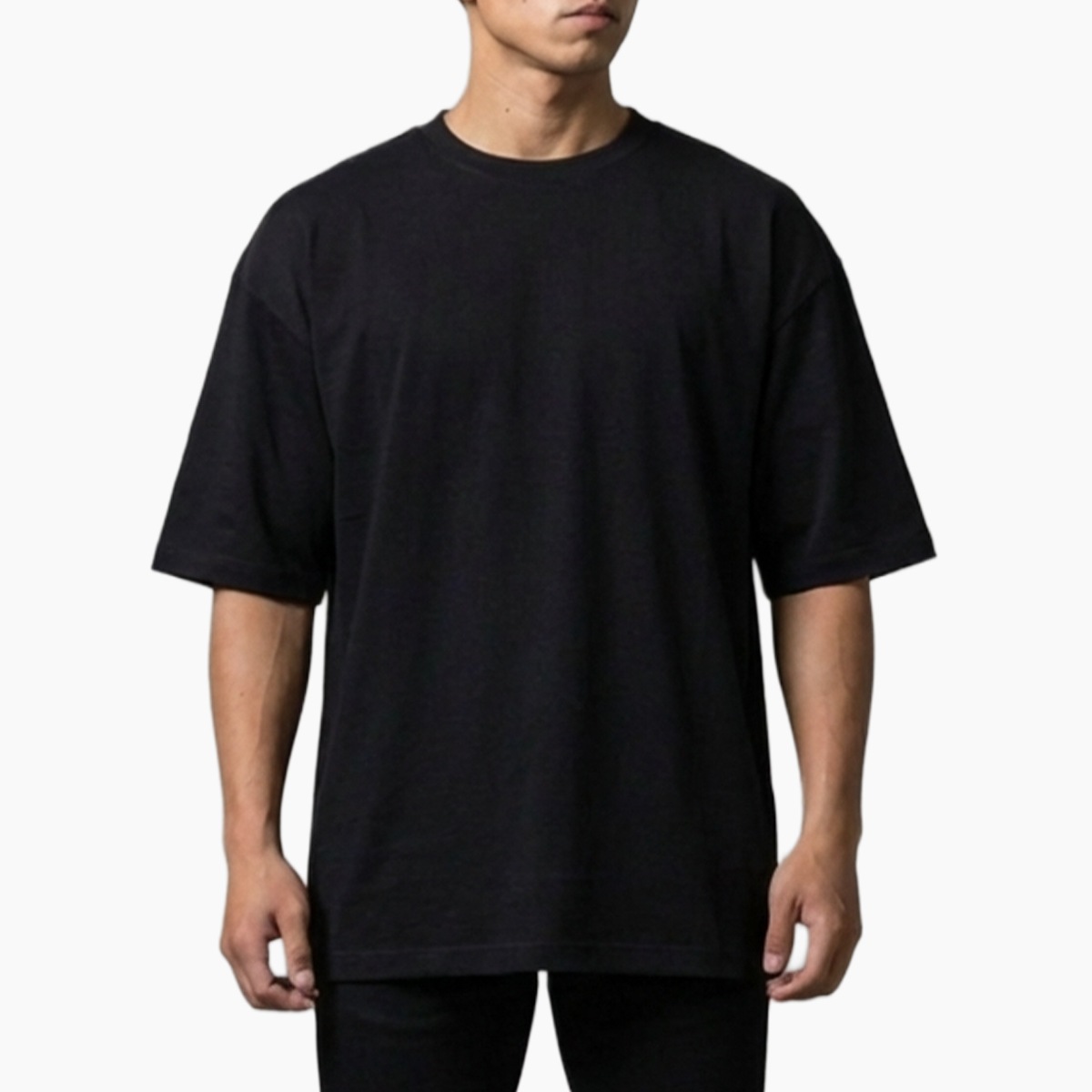 COTTON OVERSIZED T-SHIRT - BLACK
